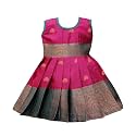 Baby Girls South Indian Traditional Pattu Pavadai Jacquard Silk Lehenga Choli