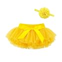Baby Girls Tulle Tutu Skirt Elastic Waist Bow Layered Party Skirt