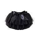 Baby Girls Tulle Tutu Skirt Elastic Waist Bow Layered Party Skirt