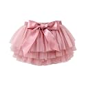Baby Girls Tulle Tutu Skirt Elastic Waist Bow Layered Party Skirt