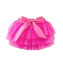 Baby Girls Tulle Tutu Skirt Elastic Waist Bow Layered Party Skirt