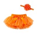 Baby Girls Tulle Tutu Skirt Elastic Waist Bow Layered Party Skirt