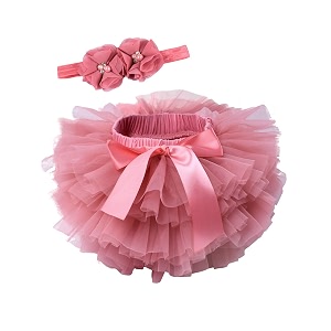 baby girls tutu bloomers diaper cover cotton tulle bloomers and headband set