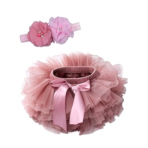 baby girls tutu bloomers diaper cover cotton tulle bloomers and headband set