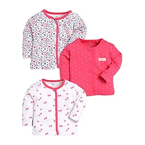 babygo baby boys amp baby girls 100 cotton full sleeve front open regular fit t-shirt pack of 3  soft breathable infant clothing with snap buttons  printed newborn baby wear daily use