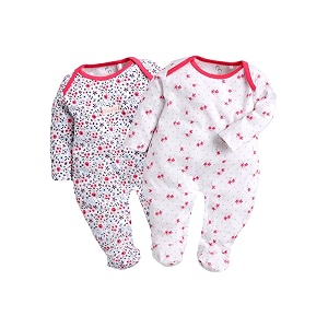 babygo baby boys amp baby girls cotton sleepsuit pack of 2  newborn infant full sleeve romper jumpsuit  soft breathable onesies set  snap button closure night suit