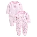 BabyGo 100% Cotton Rompers/Sleepsuits/Jumpsuit/Night Suits for Baby Boys & baby Girls, New-Born, infants, Pack of 2 Combo