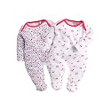 BABYGO Baby Boys &amp; Baby Girls Cotton Sleepsuit Pack of 2 | Newborn Infant Full Sleeve Romper Jumpsuit | Soft Breathable Onesies Set | Snap Button Closure Night Suit