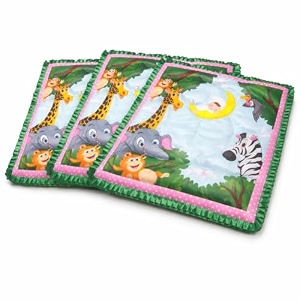 baby godadi pack of 3 for newborn baby  cotton baby mattress amp baby bed for 0 to 2 years  soft washable godari bedding set jungle theme