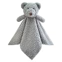 Baby Gray Teddy Bear Soft Stuffed Animal Security Blanket, Plush Bear Character Lovey Blanket, Baby Shower/Nursery Gift, Newborn Infant Toddler Snuggle Blankie for Boys Girls, 14 Inches