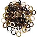 120 PCS Baby Hair Ties, Toddler Elastic Hair Bands Small Hair Ties Brown