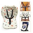 Star Baby High Chair Seat Cushion Liner Pad Cover Mat and 5 Point Harness Straps, 1 Set
