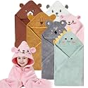 Yaiseiko Baby Hooded Bath Towels,6 Pack Baby Bath Towel Set,Soft and Absorbent Toddler Towels with Hood for Babies,Toddler,Infant,Kids,Newborn Essential(31.5 X 31.5 Inch)