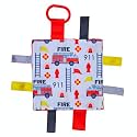 Baby Jack &amp; Co 8x8” Fire Lovey Tag Toys for Babies - Baby Crinkle Toys - Crinkle Toys for Baby - Soft &amp; Safe - Learn Shapes &amp; Colors - Ideal Baby Toy - BPA Free w/Stroller Clip