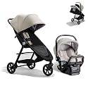 Baby Jogger City Mini GT3 Travel System, Frosted Ivory