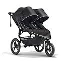 Baby Jogger® Summit X3 Double Jogging Stroller, Side by Side Double Stroller with Smooth Ride for Walking/Jogging, Compact Fold, All-Terrain Air Filled Tires, and All-Wheel Suspension, Midnight Black