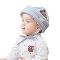 Babies Bloom Baby Safety Adjustable Helmet, Baby Head Protector, Baby Learn to Walk Or Run Soft Safety Helmet, Infant Anti-Fall Anti-Collision, for Baby(8-36 M(Grey Crown)