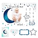 Baby Milestone Blanket for Boys – Extra Soft Large Fleece 60x40 – Growth Chart Blanket with Photo Album