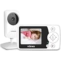 VTimes Baby Monitor with Camera and Audio, 6'' IPS Screen with 30-Hour Battery, Baby Monitor No WiFi Night Vision, ECO, 2-Way Audio, Pan-Tilt-Zoom, Baby Camera Monitor with 1000ft Range, Ideal Gift