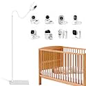 Baby Monitor Floor Stand, 16" - 67" Adjustable Height Baby Monitor Holder Mount for HelloBaby, VTech, TP-Link, Kasa Smart, GoodBaby, Tapo, Eufy, Babysense, Kidsneed, Keep Baby Away from Touching
