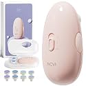 Baby Nail Trimmer Electric, Safe Nail Clippers Set for Newborn, Infant & Toddler, 8 Grinding Heads, Baby Nail File & Polish, Gentle & Quiet, Grooming Kit for Kids, Pink