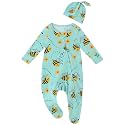 Baby One-Piece Footies Long Sleeve Rompers 2-Way Zipper, Viscose from Bamboo Baby Bodysuit Clothes for Boys Girls