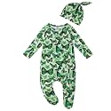 Baby One-Piece Footies Long Sleeve Rompers 2-Way Zipper, Viscose from Bamboo Baby Bodysuit Clothes for Boys Girls