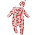 Baby One-Piece Footies Long Sleeve Rompers 2-Way Zipper, Viscose from Bamboo Baby Bodysuit Clothes for Boys Girls