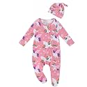 Baby One-Piece Footies Long Sleeve Rompers 2-Way Zipper, Viscose from Bamboo Baby Bodysuit Clothes for Boys Girls