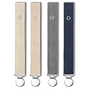 Baby Pacifier Clip Leash Holder Unisex for 4 Pack Gift Set with Neutral Solid Colors ;Soft Linen Pacifier Clips ; Fabric Pacifier Strap with Clip Keeps Pacifiers &amp; Teethers in Place