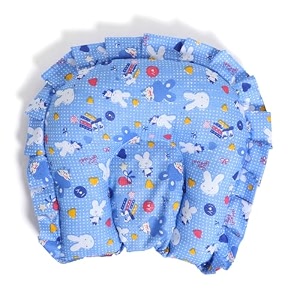 baby pillow  soft and comfortable for babies  ideal for rest and support  seed filling mustard seeds pillow for new born baby for 0 to 12 months babies sky blue - printed