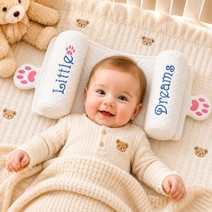 baby pillow with soft filling  cotton baby cushion for everyday use 012 months