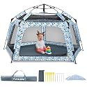 Baby Playpen Pop-up Tent - Outdoor &amp; Indoor Play Tent for Beach with Canopy Travel Bag Portable Play Yard for Babies &amp; Toddlers (Ocean)