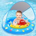 Baby Pool Float with Canopy Infant Toddler Float for 6-36 Months Boys Girls