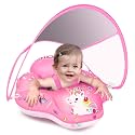 Baby Pool Float with Canopy UPF50+, 5 Point Safety Buckle for 3-36M