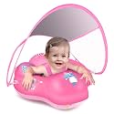 Baby Pool Float with Canopy UPF50+, 5 Point Safety Buckle for 3-36M