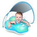 Baby Pool Float with Canopy UPF50+, 5 Point Safety Buckle for 3-36M