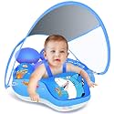 Baby Pool Float with Canopy UPF50+, 5 Point Safety Buckle for 3-36M