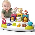 Baby Pop Up Animal Toys, Montessori Cause & Effect Toy for Toddlers