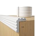 Baby Proofing Wall Corner Protector,Edge Guard Corner Protector,6.56ft Thinken Soft Corner Protectors Pre-Taped Soft Rubber Foam Edge Cushion for Furniture (White, 6.56Ft x 7.8" W x 0.47" Th)