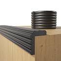 Baby Proofing Wall Corner Protector,Edge Guard Corner Protector,6.56ft Thinken Soft Corner Protectors Pre-Taped Soft Rubber Foam Edge Cushion for Furniture (Black, 6.56Ft x 5.9" W x 0.47" Th)