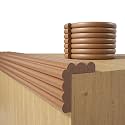 Baby Proofing Wall Corner Protector,Edge Guard Corner Protector,6.56ft Thinken Soft Corner Protectors Pre-Taped Soft Rubber Foam Edge Cushion for Furniture (Brown-L, 6.56Ft x 7.8" W x 0.47" Th)