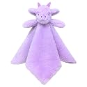 Baby Purple Dragon Soft Stuffed Animal Security Blanket, Plush Dinosaur Character Lovey Blanket, Baby Shower/Nursery Gift, Newborn Infant Toddler Snuggle Blankie for Girls Boys, 14 Inches