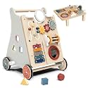 3 in 1 Wooden Baby Push Walker, Montessori Push Walker for Babies 12 Months