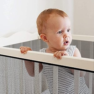 baby safety net for staircaserailing guard for baby safety balconychild safety net stairs guard for kidschild safety product- pack of 13m by 11m wide black