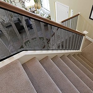 baby safety net for staircaserailing guard for baby safety balconychild safety net stairs guard for kidschild safety product- pack of 13m by 11m wide black
