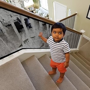 baby safety net for staircaserailing guard for baby safety balconychild safety net stairs guard for kidschild safety product- pack of 13m by 11m wide black