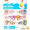 Baby Shark Hair Accessories For Girls, 6pc Cute Hair Clips with Favorite Babyshark Character Charms, Magical Confetti Slaps for Kids, Toddler, Ages 3+
