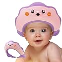 LiLiBBShie Baby Shower Cap, Baby Shower Cap Shield, Shower Cap for Kids, Visor Hat for Eye and Ear Protection for 0-9 Years Old Children, Cute Sea Lion shape Makes the Baby Bath More Fun (Pink)