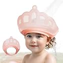 Baby Shower Cap Shield for Kids Visor Hat for Eye and Ear Protection Adjustable for 0-9 Years Old Children Cute Crown Shape Makes Baby Bath More Fun